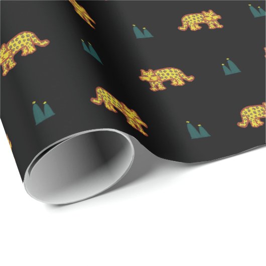 Jaguar pattern wrapping paper geschenkpapier (Rolleneckpunkt)