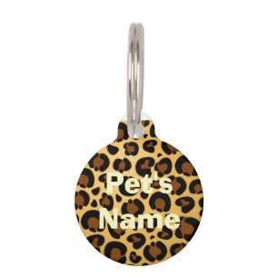 Jaguar-Pelz-Muster Round_Pet_Tags Tiermarke