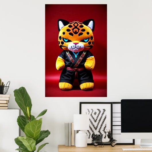 Jaguar-Plüschspielzeug | Art der AI Poster (Heimbüro)