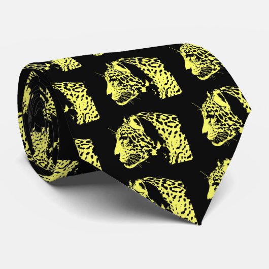 Jaguar Pop Art Krawatte (Gerollt)