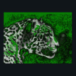 Jaguar Pop Art Poster<br><div class="desc">Jaguar Portrait Posters - Pop Art Jaguar Image - Big Wild Cats Prints - The Head of the Jaguar - Face of Jaguar</div>