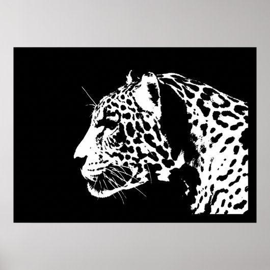 Jaguar Poster Print - Black & White Jaguar Poster (Vorne)