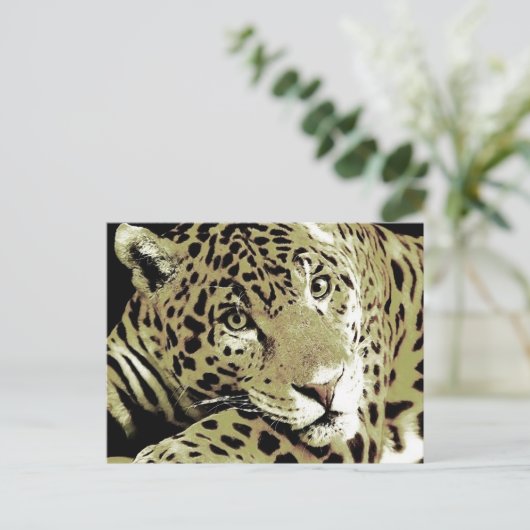Jaguar Postkarte (Stehend Vorderseite)