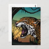 Jaguar Postkarte (Vorne/Hinten)