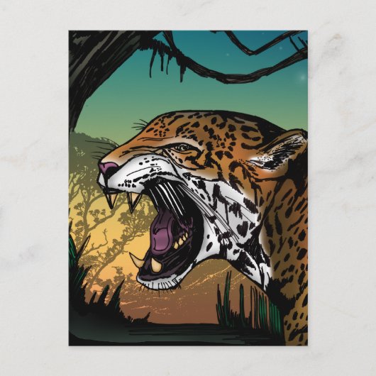 Jaguar Postkarte (Vorderseite)