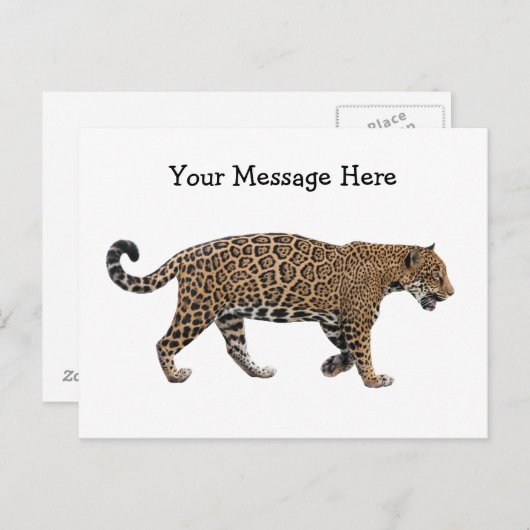 Jaguar Postkarte (Vorne/Hinten)