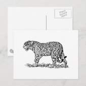 Jaguar Postkarte (Vorne/Hinten)