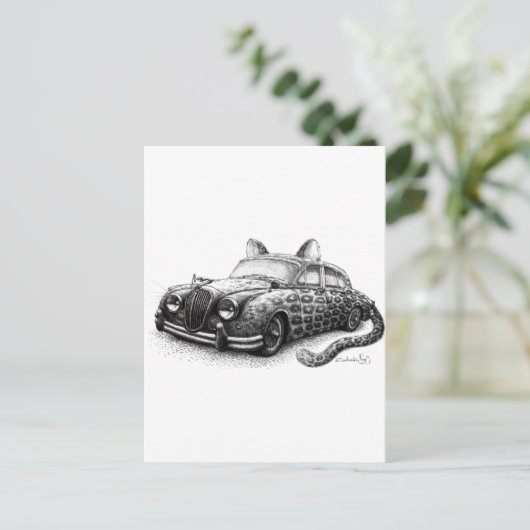 Jaguar Postkarte (Stehend Vorderseite)