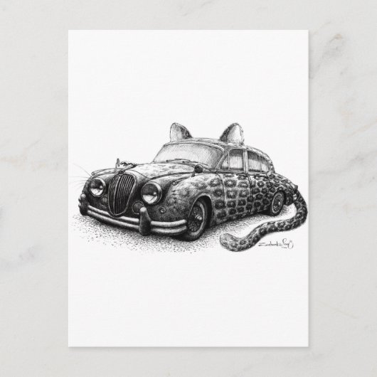 Jaguar Postkarte (Vorderseite)