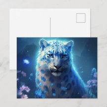 Jaguar-Postkarte Blaulicht