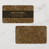 Jaguar Print Pattern Visitenkarte (Vorne/Hinten)