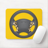 Jaguar Print Steering Wheel Mousepad (Mit Mouse)