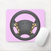 Jaguar Print Steering Wheel Mousepad (Mit Mouse)