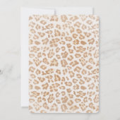 Jaguar Print Tropical Foliage Baby Dusche Einladung (Rückseite)