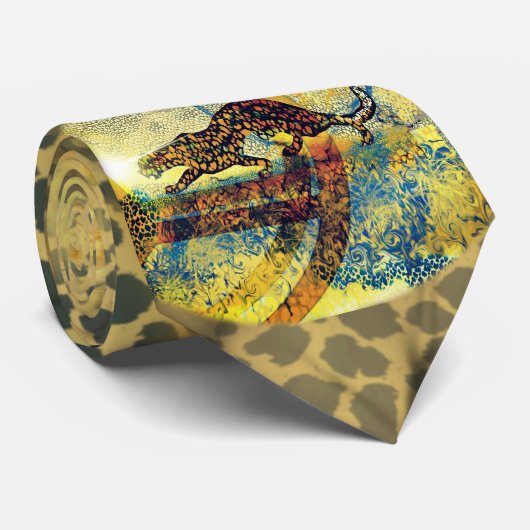 Jaguar Prinz des Friedens Neck Tie Krawatte (Gerollt)