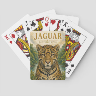 Jaguar Regenwald Fluss Wildtiere Spielkarten