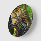 Jaguar Runde Wanduhr (Winkel)