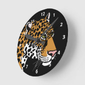 Jaguar Runde Wanduhr (Winkel)