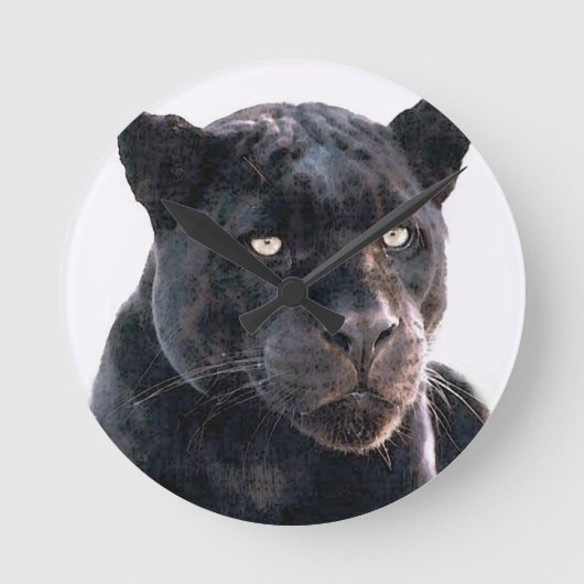 Jaguar Runde Wanduhr (Vorderseite)