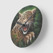 Jaguar Runde Wanduhr (Winkel)