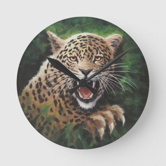 Jaguar Runde Wanduhr (Vorderseite)