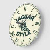 Jaguar-Runduhr Große Wanduhr (Winkel)