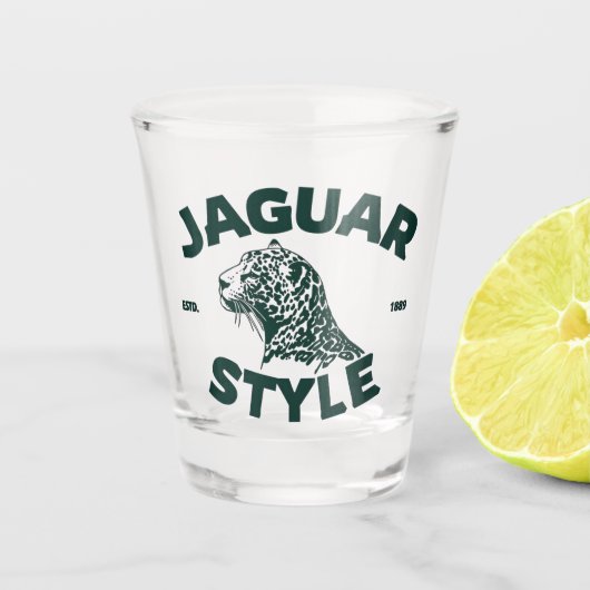Jaguar Schnapsglas (Vorderseite)