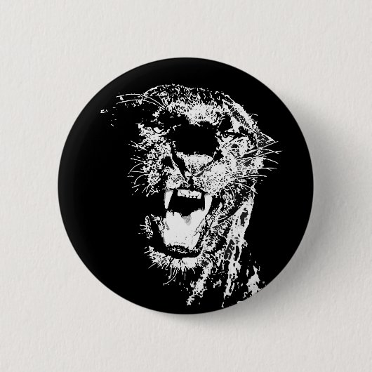 Jaguar - Schwarzer Panther Button (Vorderseite)