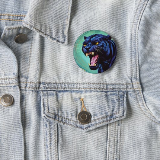 Jaguar - Schwarzer Panther Button (Beispiel)