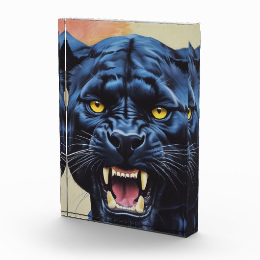 Jaguar - Schwarzer Panther Fotoblock (Rechts)