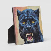 Jaguar - Schwarzer Panther Fotoplatte (Vorderseite)