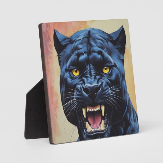 Jaguar - Schwarzer Panther Fotoplatte (Vorderseite)