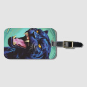 Jaguar - Schwarzer Panther Gepäckanhänger (Vorderseite (Horizontal))