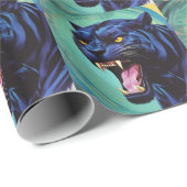 Jaguar - Schwarzer Panther Geschenkpapier (Rolleneckpunkt)