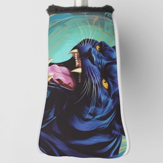 Jaguar - Schwarzer Panther Golf Headcover (Rotieren 90)