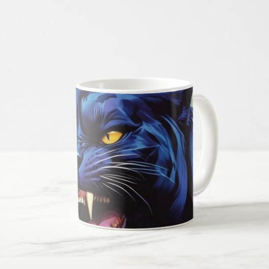 Jaguar - Schwarzer Panther Kaffeetasse (VorderseiteRechts)