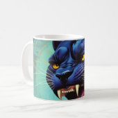 Jaguar - Schwarzer Panther Kaffeetasse (Vorderseite Links)