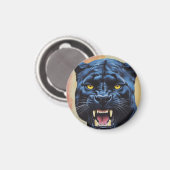 Jaguar - Schwarzer Panther Magnet (Vorderseite/Rückseite)