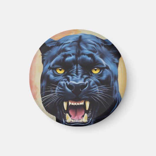 Jaguar - Schwarzer Panther Magnet (Vorne)