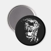 Jaguar - Schwarzer Panther Magnet (Vorderseite/Rückseite)