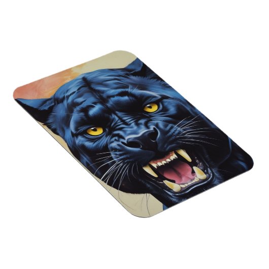 Jaguar - Schwarzer Panther Magnet (Rechte Seite)