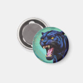 Jaguar - Schwarzer Panther Magnet (Vorderseite/Rückseite)