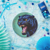 Jaguar - Schwarzer Panther Pappteller (Party)
