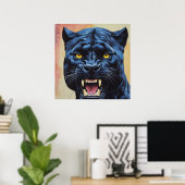 Jaguar - Schwarzer Panther Poster (Heimbüro)