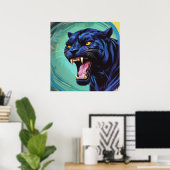 Jaguar - Schwarzer Panther Poster (Heimbüro)