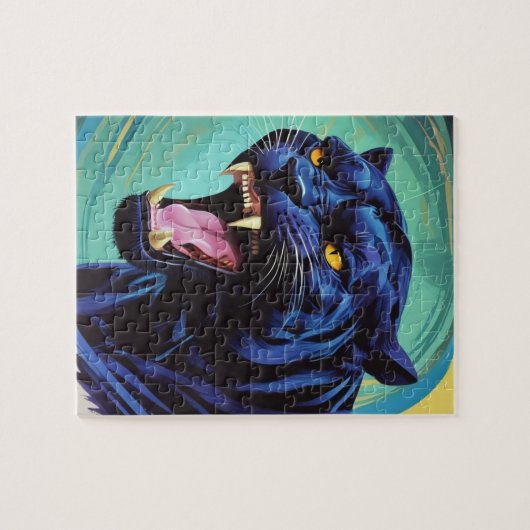 Jaguar - Schwarzer Panther Puzzle (Horizontal)