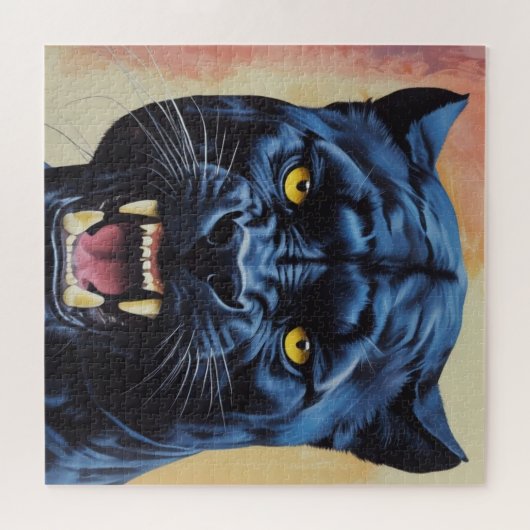 Jaguar - Schwarzer Panther Puzzle (Horizontal)