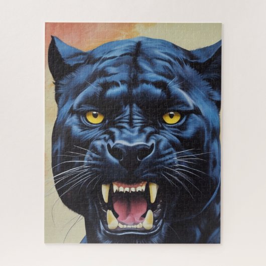Jaguar - Schwarzer Panther Puzzle (Vertikal)