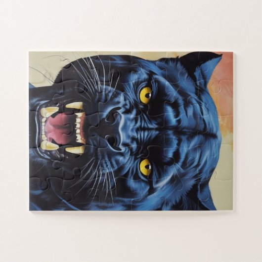Jaguar - Schwarzer Panther Puzzle (Horizontal)