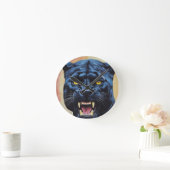 Jaguar - Schwarzer Panther Runde Wanduhr (Zuhause)